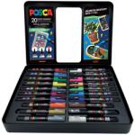 uni Marker UNI Posca Pop Colours, 20 buc/set, cutie metalica
