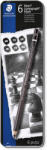STAEDTLER Creioane grafit STAEDTLER Mars Lumograph Black, 6 buc/set