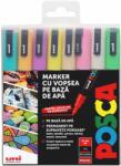 uni Marker varf 0.9-1.3 mm, culori pastel, UNI Posca PC-3M, 8 culori/set