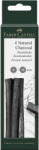 Faber-Castell Carbune desen natural FABER-CASTELL Pitt Monochrome 9-15 mm, 4 buc/set