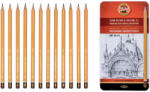 KOH-I-NOOR Set creion grafit KOH-I-NOOR Art 1502, 8B-2H, 12 buc/set