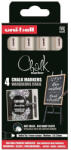 uni Marker creta lichida alba 1.8-2.5 mm, UNI Chalk PWE-5M-4P, 4 buc/set
