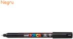 uni Marker varf 0.7 mm UNI Posca PC-1MR negru