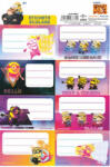 DISNEY Etichete scolare 40 buc/set, DISNEY Minions