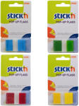 STICK'N Film index autoadeziv 45 x 25 mm, STICK'N Pop-up (cu dispencer) transparent/galben