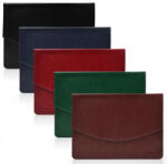 OFFICE BOX Mapa documente A4, cu clapeta semirotunda, imitatie piele, OFFICE BOX bleumarin