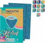 S-COOL Hartie gumata, cu sclipici, A4, S-COOL Foam Glitter, 10 buc/set violet