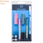 Schneider Set stilou, roller si pic SCHNEIDER Zippi roz/verde inchis