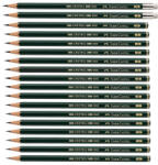 Faber-Castell Creion grafit FABER-CASTELL 9000 B-guma