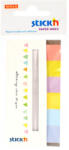 STICK'N Stick index hartie color 45 x 15 mm, 6 culori, STICK'N alb-pastel