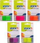 STICK'N Film index autoadeziv 45 x 25 mm, STICK'N (cu dispencer) magenta
