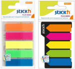 STICK'N Stick index plastic transparent color 45 x 12 mm, STICK'N sageata