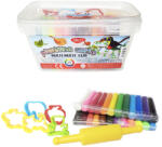 DACO Kit plastilina 24 culori/set si 17 accesorii modelaj DACO, 500 g