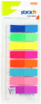 STICK'N Index autoadeziv plastic 45x12 mm, 8 culori neon+rigla, STICK'N