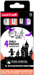 uni Marker creta lichida 1.8-2.5 mm, UNI Chalk PWE-5M-4P Halloween, 4 culori/set