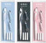 Herlitz Stilou caligrafie cu 3 penite HERLITZ My. Pen Style gri/alb