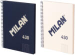 MILAN Caiet cu spirala A5, 80 file, matematica, MILAN 430 bej
