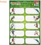 TANEX Etichete scolare autoadezive 30 buc/set, TANEX Fotbal