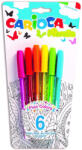 CARIOCA Pix cu cerneala fluorescenta CARIOCA Fiorella, 6 culori/set
