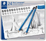 STAEDTLER Set creion grafit STAEDTLER Mars Lumograph, 24 buc/set