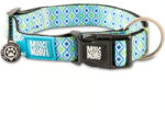 Max & Molly MAX & MOLLY Smart ID Retro Blue, zgardă câini, ajustabilă, poliester, bleu, cataramă trident, S(28-45 x 1.5cm)