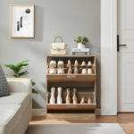 [en. casa] Pantofar Sykkylven cu 2 clapete, 81x63x24 cm, stejar Sonoma (88548673) Pantofar