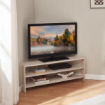 [en. casa] Masa TV de colt Berg bej 110x36x41, 5 cm cu 2 rafturi, [en. casa] (90354361)