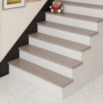 Neu. Holz Set 8 trepte de scara din PVC gri frasin cu protectie laterala (90839733) Covor
