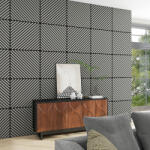Neu. Holz Set 16 panouri acustice decorative Vang 60x60 cm, stejar gri deschis (89548349)