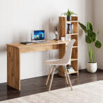 [en. casa] Birou cu raft integrat Chagtuniejle 150x45x120 cm, decor lemn (89347184)