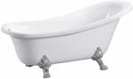 Leziter Cada freestanding Leziter Clark 170x73x73 cm, acril alb cu picioare cromate (D-901)