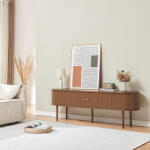 [en. casa] Comoda TV Mapia 166x40x55 cm, finisaj nuc, cu 2 usi glisante (88640836)