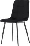 Chomik Scaun modern din catifea neagră cu cusături decorative FAT2951 - negru (FAT2951)