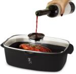 Berlinger Haus Oala roaster pentru cuptor 6L Black Berlinger Haus, capac cu strecuratoare integrata, antiaderenta, compatibila inductie