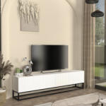 [en. casa] Comoda TV alba Verpsboga, 180 cm, front 3D si 2 usi rabatabile (90433286)