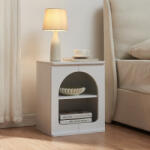 [en. casa] Noptiera alba Trorhun 48x40x30 cm, cu 2 rafturi deschise (89302863)