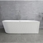 Rea Cada freestanding cu ventil cupru periat Rea WENUS dreapta 170 cm alb (KPL-W8130)