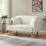 [en. casa] Canapea 2 locuri Midt, bej, din cord, 132x70x80, 5 cm, [en. casa] (90433295) Canapea