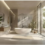 Rea Cada freestanding cu ventil cupru periat Rea ROMA 170 cm alb (KPL-W8128)