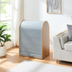 [en. casa] Dulap cu usa rulou Kavlinge 80x60x40 cm, bambus si gri (88316139) Comoda