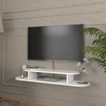 [en. casa] Comoda TV suspendata Targema 120x30x16 cm, alba, pentru perete (88933679)