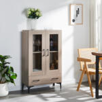 [en. casa] Vitrina living Sonoma cu 2 usi din sticla si sertar, 70x31x115 cm (88485471) Comoda