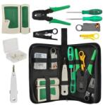 MT Malatec Set profesional pentru retea LAN: tester cablu UTP/FTP, cleste sertizare, 10 piese (IS00007874) Cleste