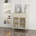 [en. casa] Comoda sideboard Lindau din otel, crem alb, 97x80x40 cm (84582677) Comoda