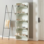 [en. casa] Pantofar cu oglinda Aure, 5 clape, 180x63x20 cm, alb, [en. casa] (86373464) Pantofar