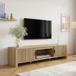 [en. casa] Comoda TV Lukkodso 150x40x40 cm, aspect stejar mediu, [en. casa] (90155282)
