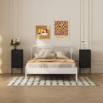 [en. casa] Set 2 noptiere metalice negre cu cheie, stanga/dreapta, Hausjarvi (90009189)