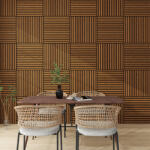 Neu. Holz Set 16 panouri acustice decorative Vang 60x60 cm, finisaj teak (89533948)