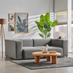 [en. casa] Canapea 2 locuri Suldal din stofa gri, design modular, [en. casa] (87537684) Canapea