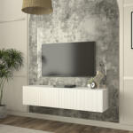 [en. casa] Comoda TV suspendata Verpsboga, alba, 135x32x30 cm, front 3D (90382527)